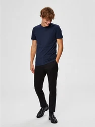 SELECTED HOMME T-Shirt NEW PIMA Dunkelblau/Blau