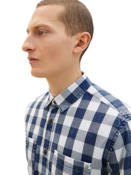TOM TAILOR Langarmhemd INDIGO CHECK indigo