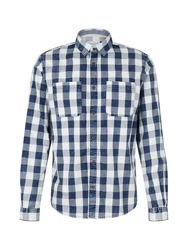 TOM TAILOR Langarmhemd INDIGO CHECK indigo