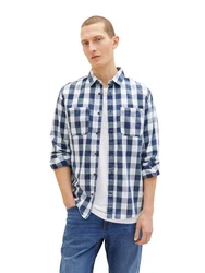 TOM TAILOR Langarmhemd INDIGO CHECK indigo