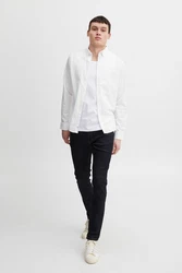 Casual Friday Langarmhemd CFAnton LS BD Fil a Fil Shirt Weiß/Creme/Grau