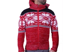 Banco Kapuzenstrickjacke Rot