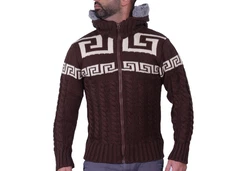Banco Kapuzenstrickjacke Dunkelrot/Bordeaux