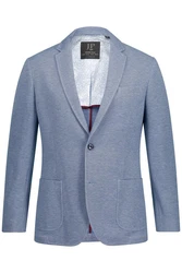 JP1880 Sakko Revers leichtes Halbfutter Grau/Blau/Hellblau