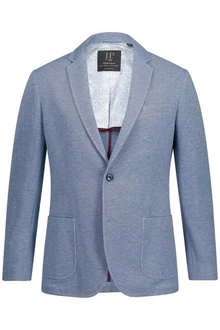 JP1880 Sakko Revers leichtes Halbfutter Grau/Blau/Hellblau