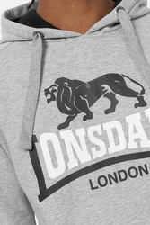 Lonsdale Kapuzensweatshirt Ullapool Grau/Hellgrau/Grün