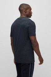 BOSS T-Shirt TEE CURVED Dunkelblau/Blau