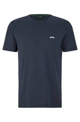 BOSS T-Shirt TEE CURVED Dunkelblau/Blau