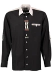 OS-Trachten Trachtenhemd Nevai Langarmhemd Schwarz/Creme/Dunkelrot/Dunkelblau/Weiß