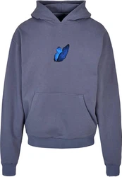 MisterTee Sweatshirt Le Papillon Hoody Blau/Grau/Dunkelblau/Hellblau