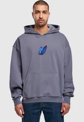MisterTee Sweatshirt Le Papillon Hoody Blau/Grau/Dunkelblau/Hellblau