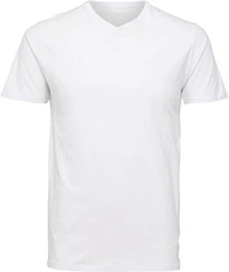 SELECTED HOMME T-Shirt SLHNEWPIMA Weiß/Creme/Grau/Hellgrau