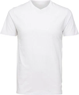 SELECTED HOMME T-Shirt SLHNEWPIMA Weiß/Creme/Grau/Hellgrau