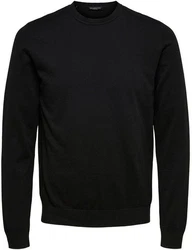 SELECTED HOMME Rundhalspullover Berg Schwarz