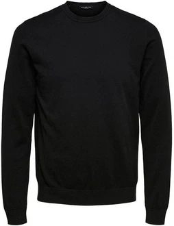 SELECTED HOMME Rundhalspullover Berg Schwarz