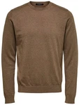 SELECTED HOMME Rundhalspullover Berg Khaki/Braun/Dunkelgrün SELECTED HOMME Rundhalspullover Berg Khaki/Braun/Dunkelgrün