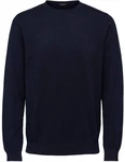 SELECTED HOMME Rundhalspullover Berg navy