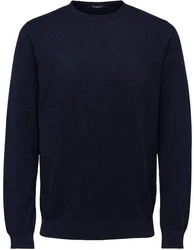 SELECTED HOMME Rundhalspullover Berg navy