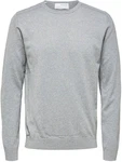 SELECTED HOMME Rundhalspullover Berg Grau/Hellgrau