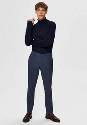 SELECTED HOMME Strickpullover SLHBERG ROLL NECK Dunkelblau