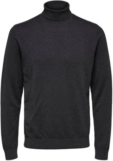 SELECTED HOMME Strickpullover SLHBERG ROLL NECK Dunkelgrau/Dunkelblau/Grau/Schwarz