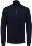 SELECTED HOMME Rundhalspullover Berg Dunkelblau