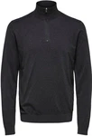 SELECTED HOMME Rundhalspullover Berg Dunkelgrau/Dunkelblau/Grau