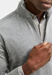 SELECTED HOMME Rundhalspullover Berg Grau/Hellgrau