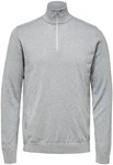 SELECTED HOMME Rundhalspullover Berg Grau/Hellgrau