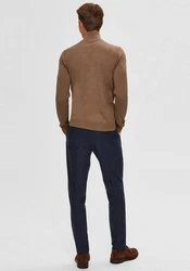 SELECTED HOMME Strickjacke Berg (1-tlg) Khaki/Grau/Braun