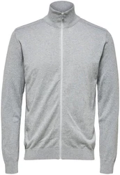 SELECTED HOMME Strickjacke Berg (1-tlg) Grau/Hellgrau