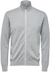 SELECTED HOMME Strickjacke Berg (1-tlg) Grau/Hellgrau