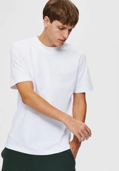 SELECTED HOMME T-Shirt SLHRELAXCOLMAN Weiß/Grau/Creme
