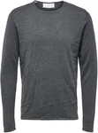 SELECTED HOMME Strickpullover SLHROME Dunkelgrau/Grau