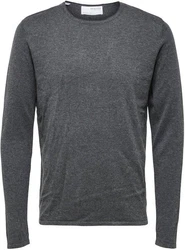 SELECTED HOMME Strickpullover SLHROME Dunkelgrau/Grau