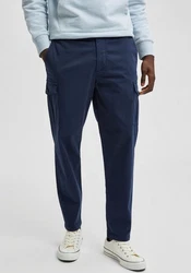 SELECTED HOMME Cargohose WICK CARGO PANT Dunkelblau/Blau