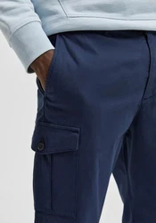 SELECTED HOMME Cargohose WICK CARGO PANT Dunkelblau/Blau