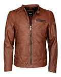 Maze Lederjacke 181Berwick Braun/Dunkelrot/Dunkelbraun/Beige