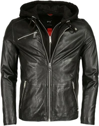 Maze Übergangsjacke Lederjacke schwarz