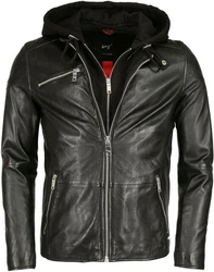 Maze Übergangsjacke Lederjacke schwarz
