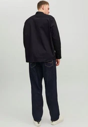 Jack & Jones Plus Hemd Blacardiff Schwarz/Dunkelblau