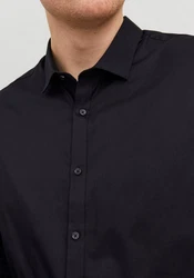 Jack & Jones Plus Hemd Blacardiff Schwarz/Dunkelblau