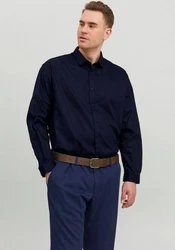 Jack & Jones Plus Hemd Blacardiff Dunkelblau/Blau