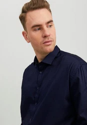 Jack & Jones Plus Hemd Blacardiff Dunkelblau/Blau