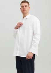 Jack & Jones Plus Hemd Blacardiff Weiß/Creme