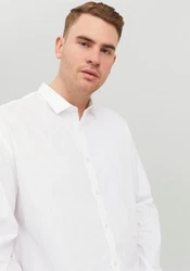 Jack & Jones Plus Hemd Blacardiff Weiß/Creme
