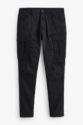 Next Cargohose Slim Fit Stretch-Cargohose mit Zierreißverschluss Schwarz/Khaki/Dunkelblau/Dunkelgrau