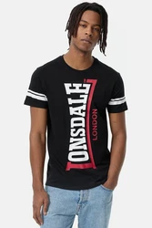Lonsdale T-Shirt Polbain Schwarz/Rot