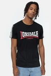 Lonsdale T-Shirt Elphin Rot/Schwarz/Braun/Grau