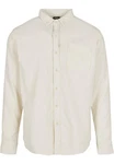 URBAN CLASSICS Langarmhemd Corduroy Shirt Khaki/Weiß/Beige
